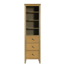 20 Inch Open Shelving Bath Storage Cabinet in Honey Teak