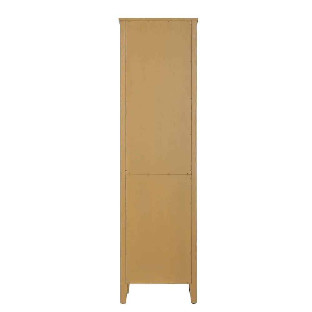 20 Inch Open Shelving Bath Storage Cabinet in Honey Teak