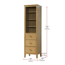 20 Inch Open Shelving Bath Storage Cabinet in Honey Teak