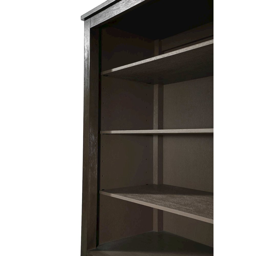 24 Inch Open Shelving Bath Storage Cabinet in Chocolate Oak