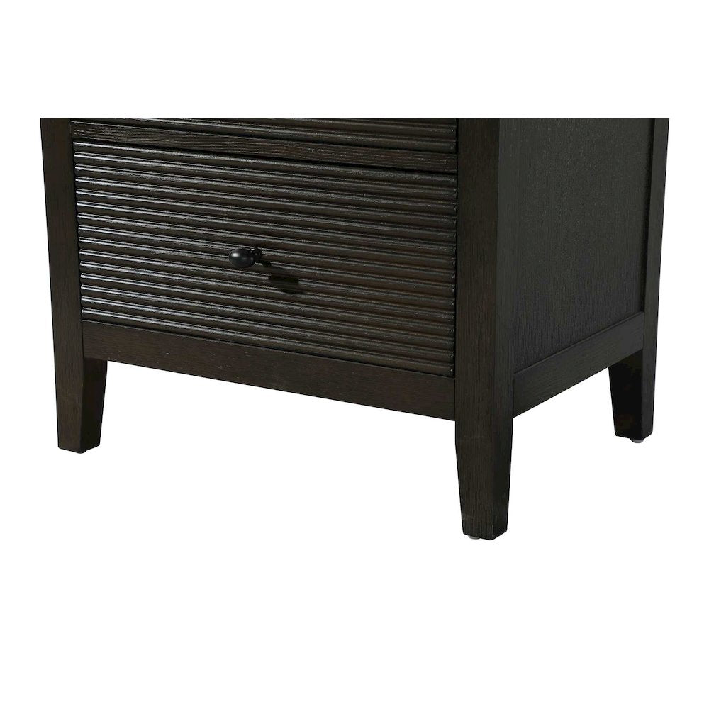 24 Inch Open Shelving Bath Storage Cabinet in Chocolate Oak