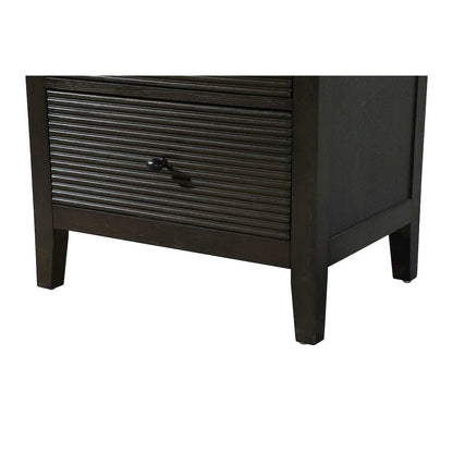 24 Inch Open Shelving Bath Storage Cabinet in Chocolate Oak