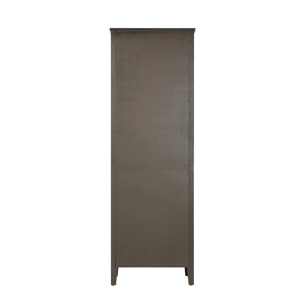 24 Inch Open Shelving Bath Storage Cabinet in Chocolate Oak