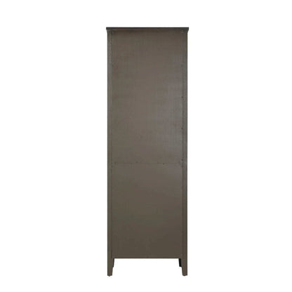 24 Inch Open Shelving Bath Storage Cabinet in Chocolate Oak