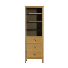 24 Inch Open Shelving Bath Storage Cabinet in Honey Teak