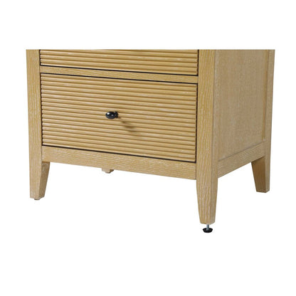 24 Inch Open Shelving Bath Storage Cabinet in Linen Oak