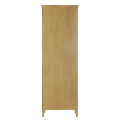 24 Inch Open Shelving Bath Storage Cabinet in Linen Oak