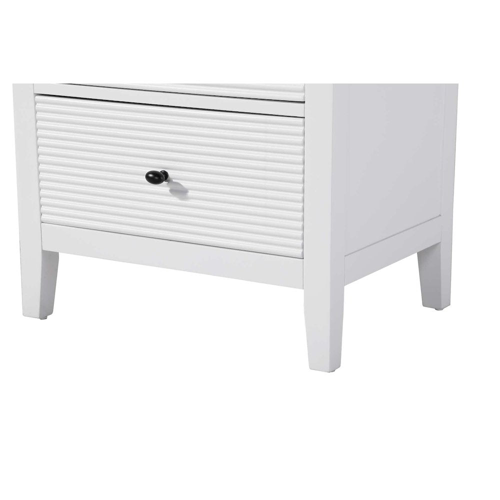 24 Inch Open Shelving Bath Storage Cabinet in White