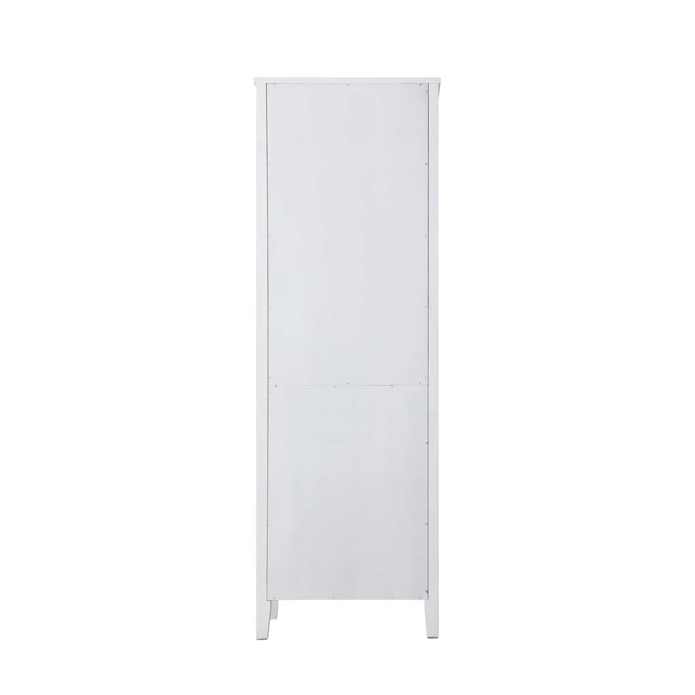 24 Inch Open Shelving Bath Storage Cabinet in White
