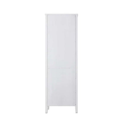 24 Inch Open Shelving Bath Storage Cabinet in White
