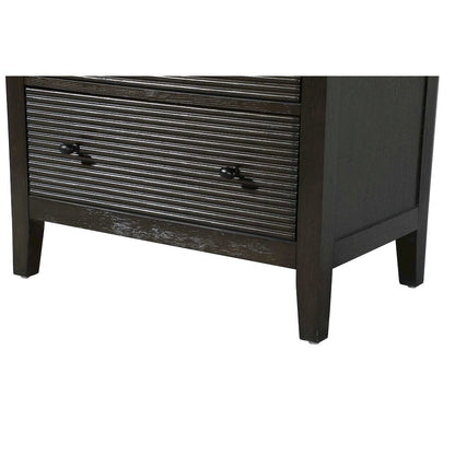 28 Inch Open Shelving Bath Storage Cabinet in Chocolate Oak