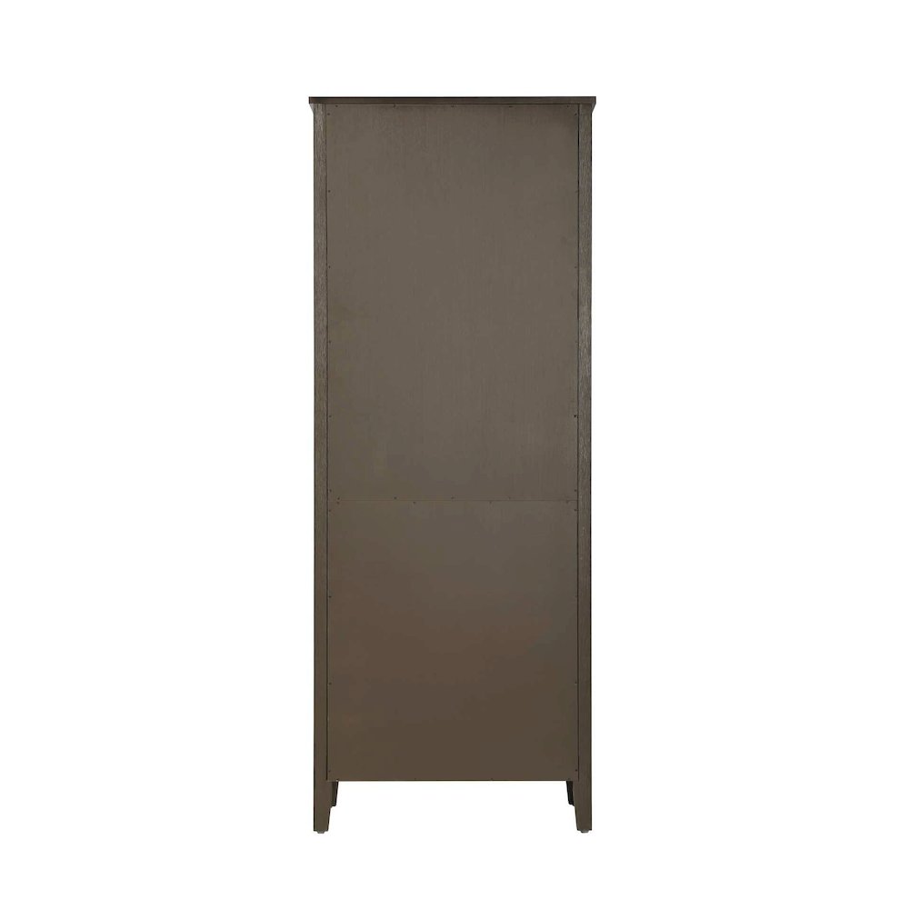 28 Inch Open Shelving Bath Storage Cabinet in Chocolate Oak