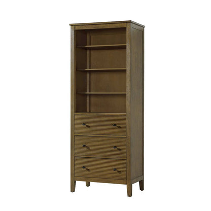 28 Inch Open Shelving Bath Storage Cabinet in Hazel Oak