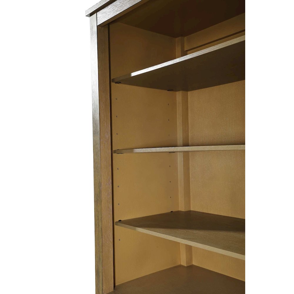 28 Inch Open Shelving Bath Storage Cabinet in Hazel Oak