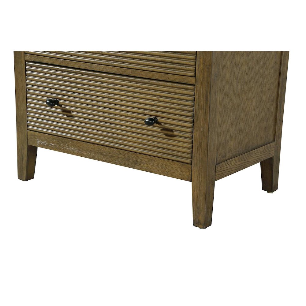 28 Inch Open Shelving Bath Storage Cabinet in Hazel Oak