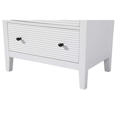 28 Inch Open Shelving Bath Storage Cabinet in White