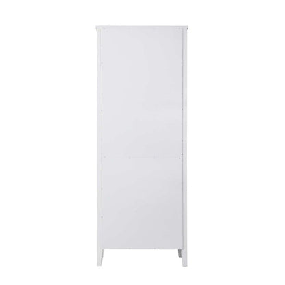 28 Inch Open Shelving Bath Storage Cabinet in White