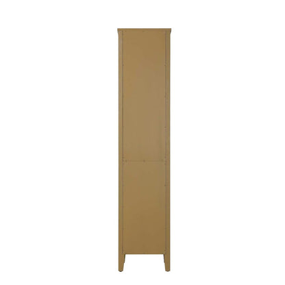 16 Inch Bath Storage Glass Cabinet in Hazel Oak