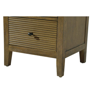 20 Inch Bath Storage Glass Cabinet in Hazel Oak