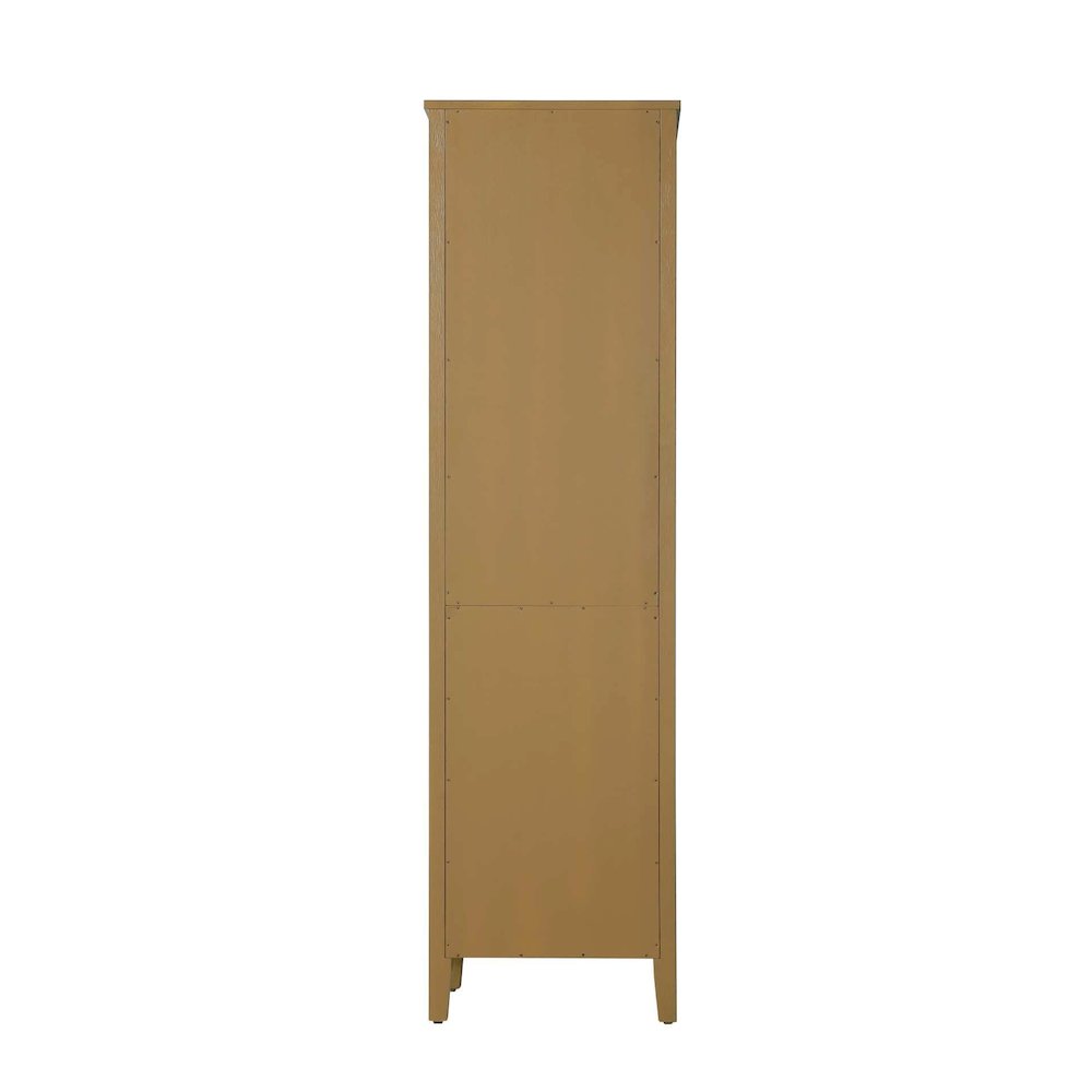 20 Inch Bath Storage Glass Cabinet in Hazel Oak