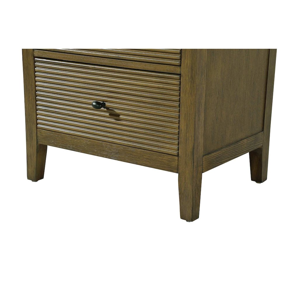 24 Inch Bath Storage Glass Cabinet in Hazel Oak