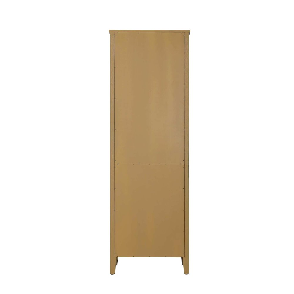 24 Inch Bath Storage Glass Cabinet in Hazel Oak