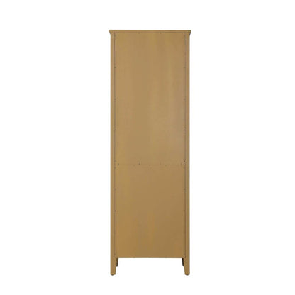 24 Inch Bath Storage Glass Cabinet in Hazel Oak
