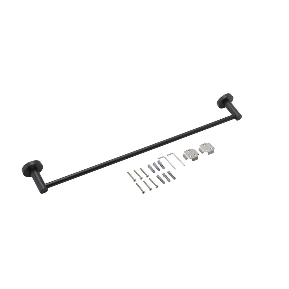 Alma 3-Piece Bathroom Hardware Set in Matte Black