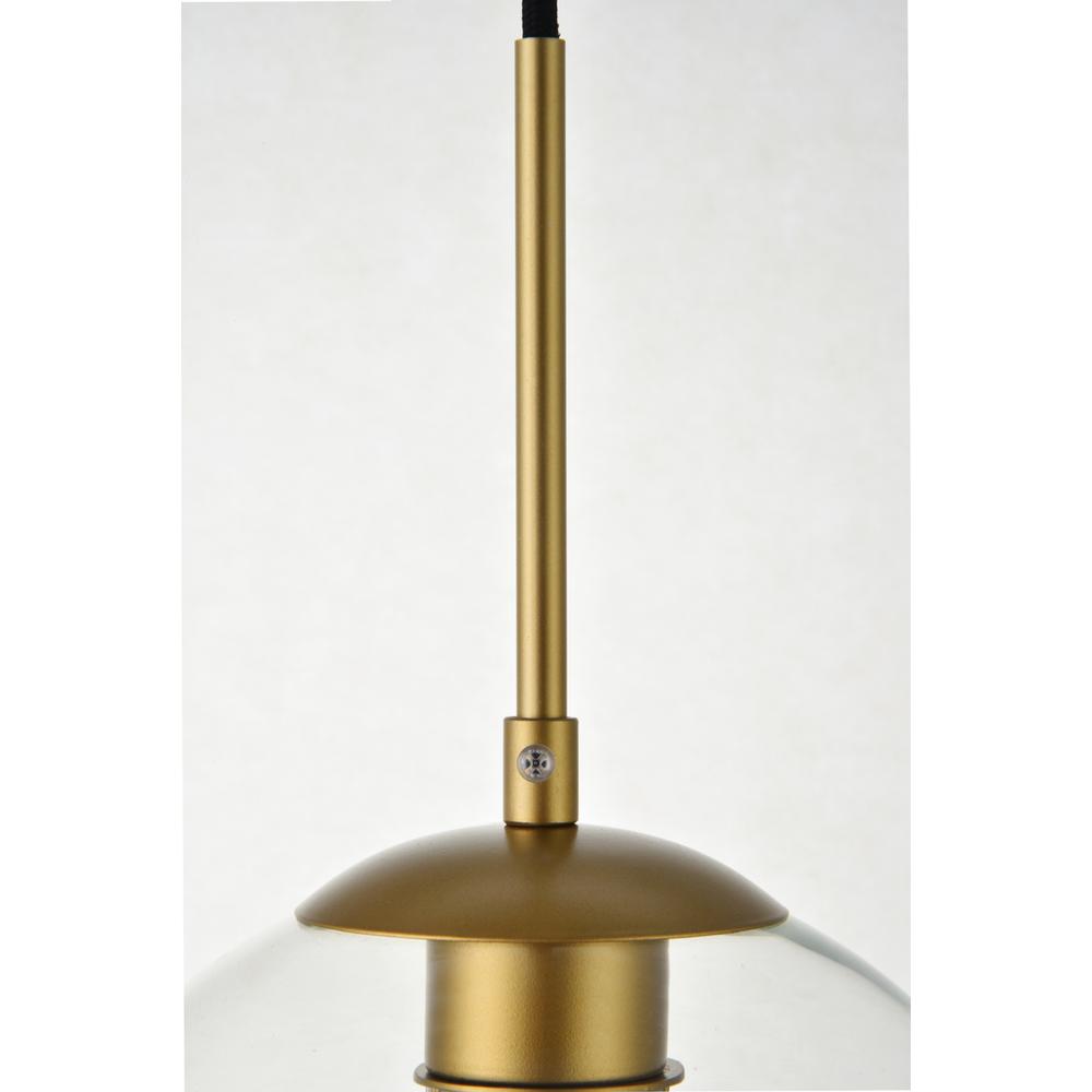Baxter 1 Light Brass Pendant With Clear Glass
