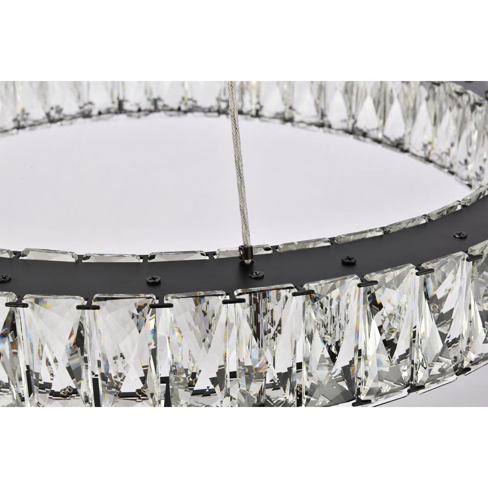 Monroe 23 inch LED round Single pendant in black