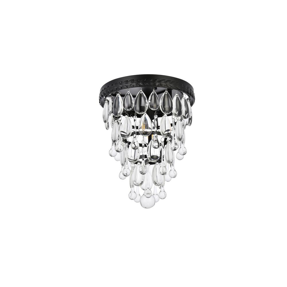 Nordic 1 light black flush mount