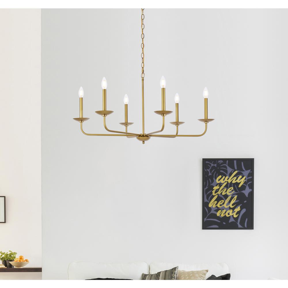 Cohen 36 inch pendant in brass