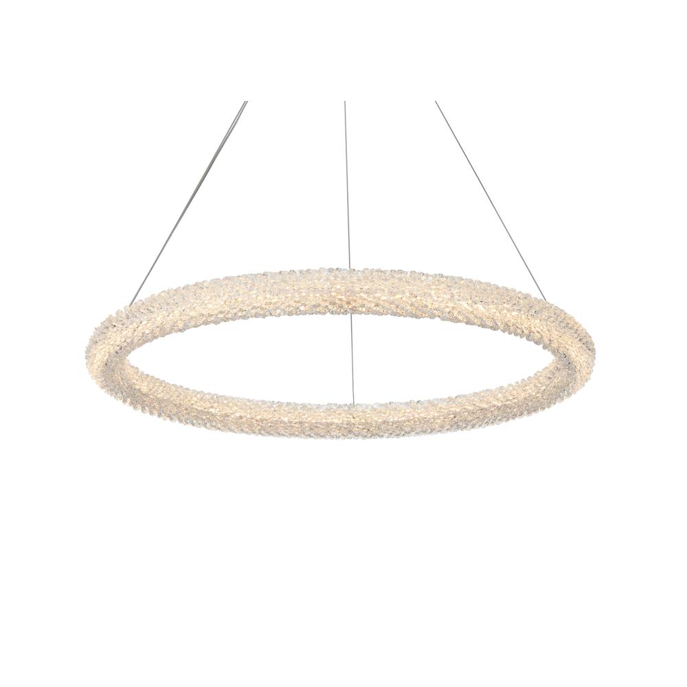 Bowen 32 inch Adjustable LED Chandelier in Chrome