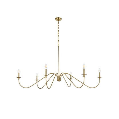 Rohan 60 inch chandelier in Satin Gold
