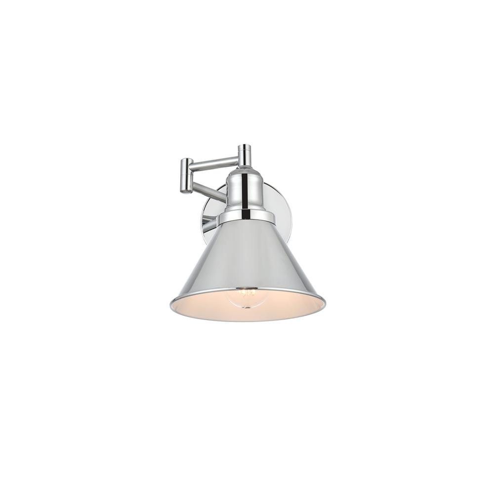 Judson 1 light Chrome swing arm wall sconce