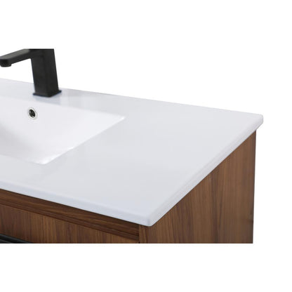 40 inch  Single Bathroom Vanity in Walnut Brown
