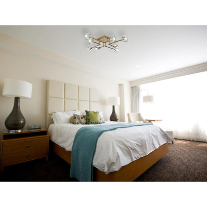 Eren 31 inch Flush Mount in Satin Gold