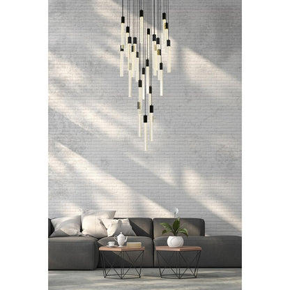 Weston 25 lights pendant in black