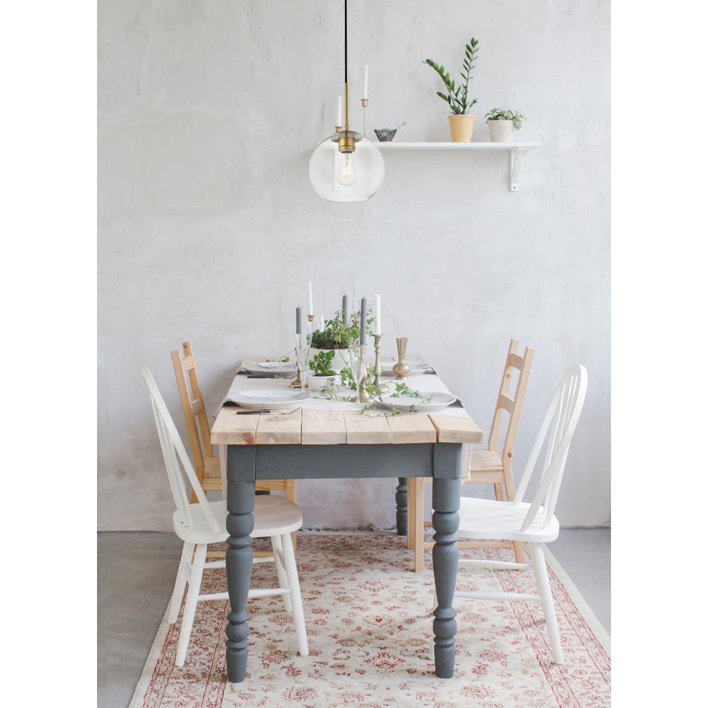 Baxter 1 Light Chrome Pendant With Clear Glass