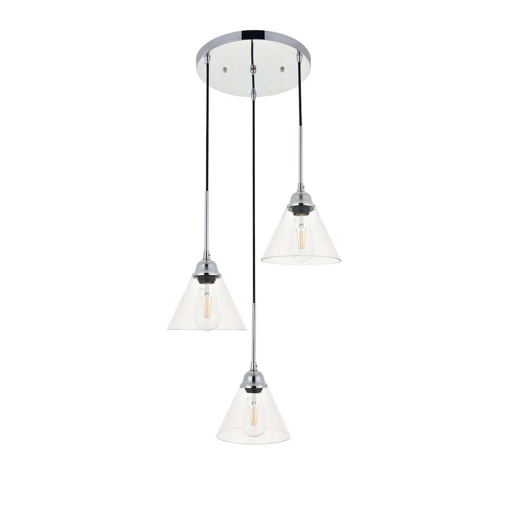 Histoire 3 Light Chrome Pendant