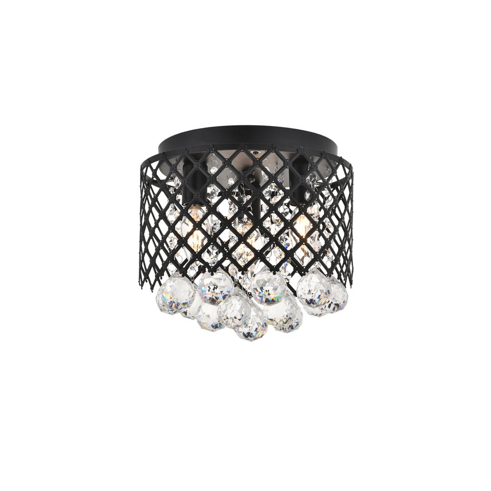 Tully 3 light Matte Black Flush Mount