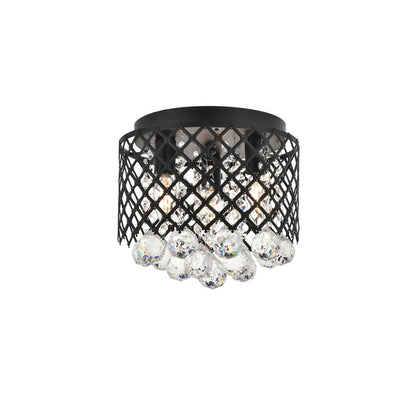 Tully 3 light Matte Black Flush Mount