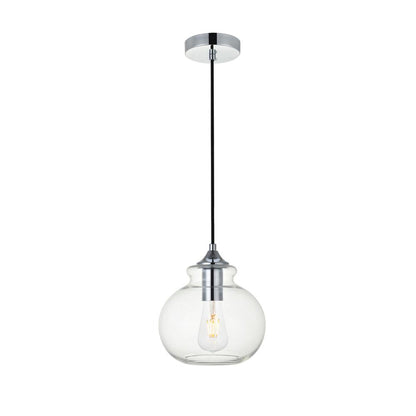 Destry 1 Light Chrome Pendant With Clear Glass