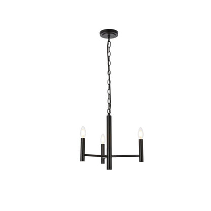 Carmella 3 lights pendant in black