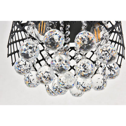 Tully 3 light Matte Black Flush Mount