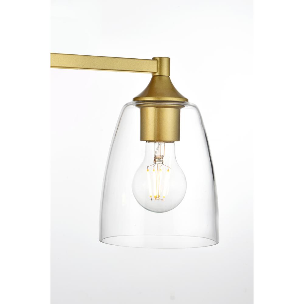 Gianni 4 light Brass and Clear Bath Sconce