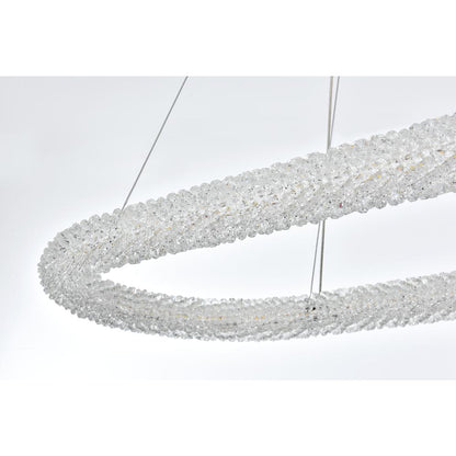 Bowen 42 inch Adjustable LED Chandelier in Chrome