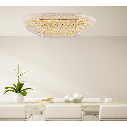 Primo 24 light Gold Flush Mount Clear Royal Cut Crystal