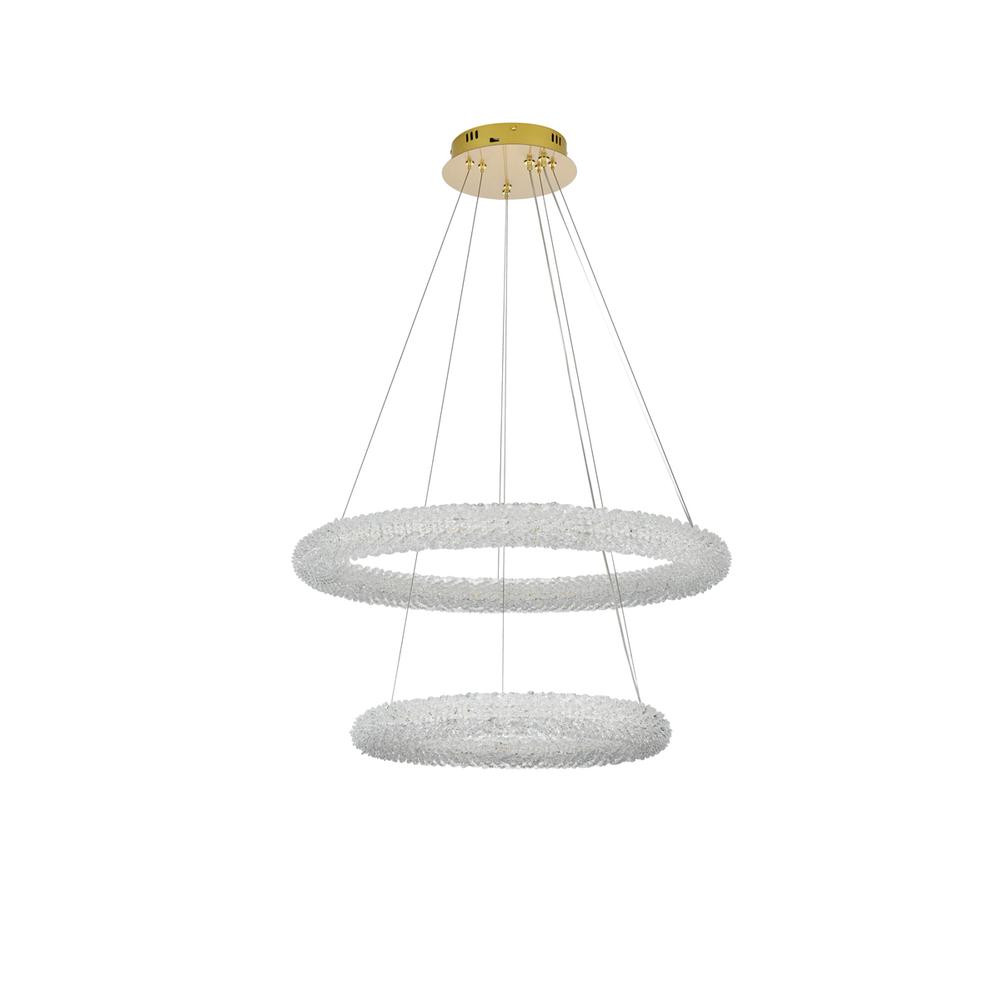 Bowen 28 inch Adjustable LED Chandelier in Satin Gold