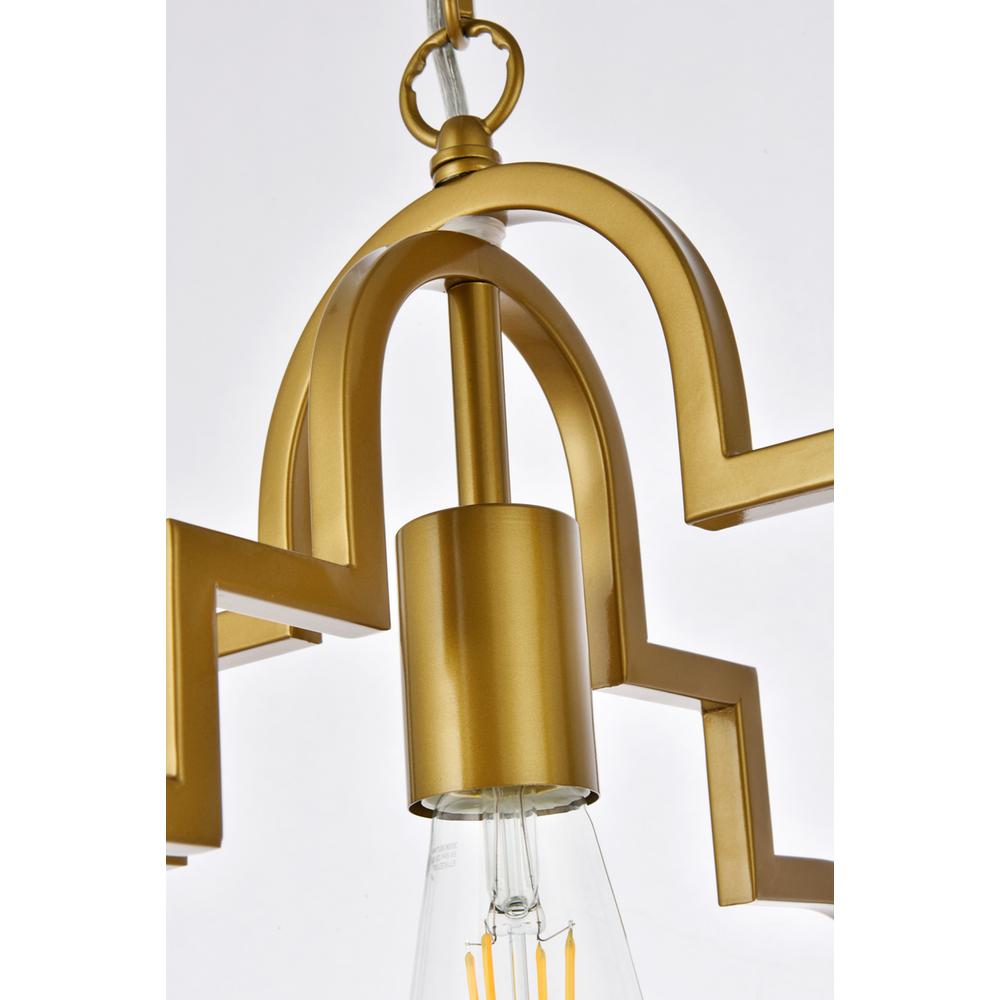 Sandara 1 light pendant in brass
